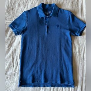 Rag & Bone Pique Stone Blue Dagger Polo